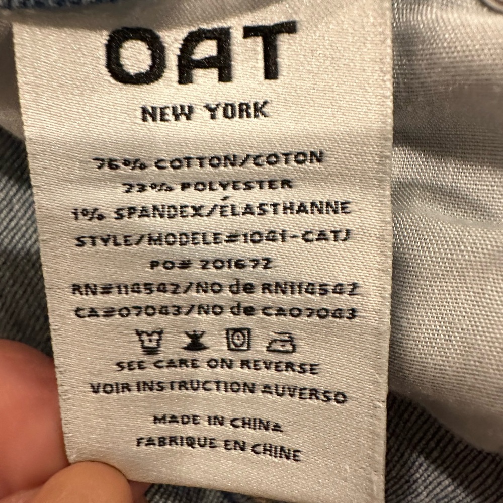 Oat New York High Rise Wide Leg Jeans Raw Hem Blue Sz 30 EU - Picture 7 of 10